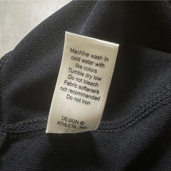 Athleta Black Athletic Tennis Mini Skirt Womens MT Elastic Waist Stretch A-Line - Picture 4 of 10